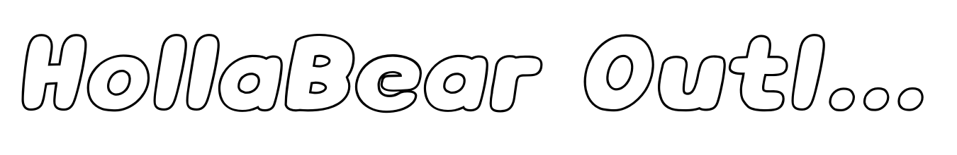 HollaBear Outline Italic